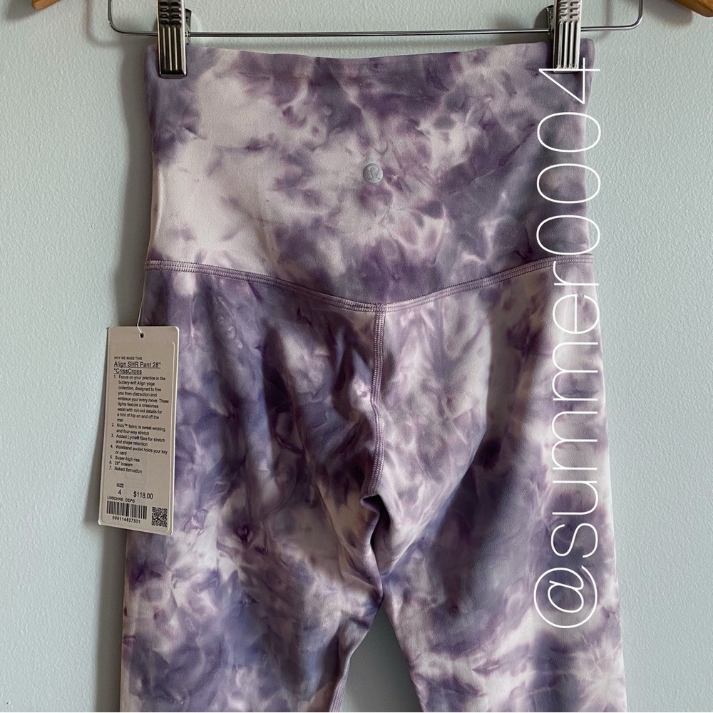 NWT Lululemon Align Criss Cross 25" Diamond Dye Pink Bliss Graphite Purp… - Picture 7 of 10